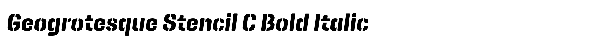 Geogrotesque Stencil C Bold Italic image